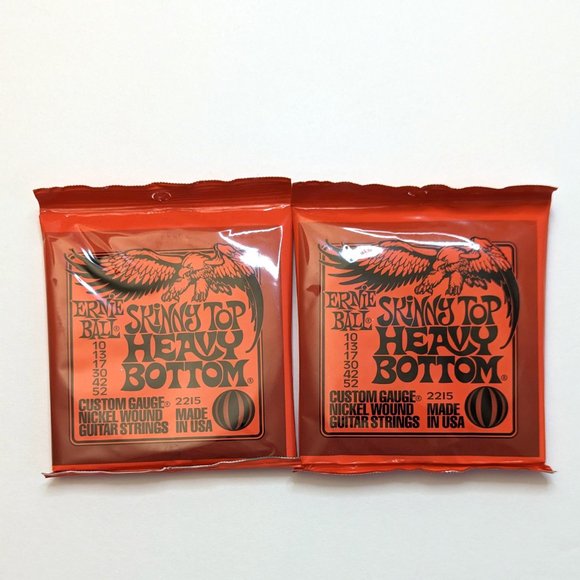 2-Pack Skinny Top Heavy Bottom Slinky Nickel Wound Electric Guitar Strings 10-52 - Picture 2 of 3